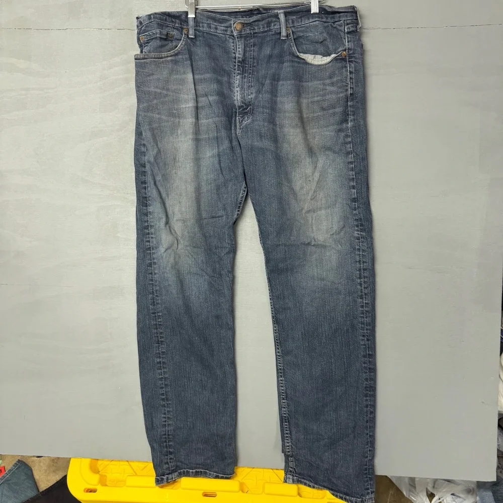Levis 505 Regular Fit Straight Leg Blue Denim Jeans Mens 40x34 00505-1330
